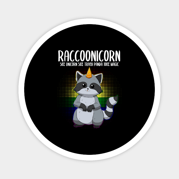 Raccoonicorn Raccoon Trash Panda Magical Unicorn Magnet by Crazy Shirts